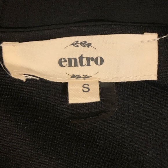 Entro Black Embroider Dress Short Romper sz Small - Picture 5 of 7